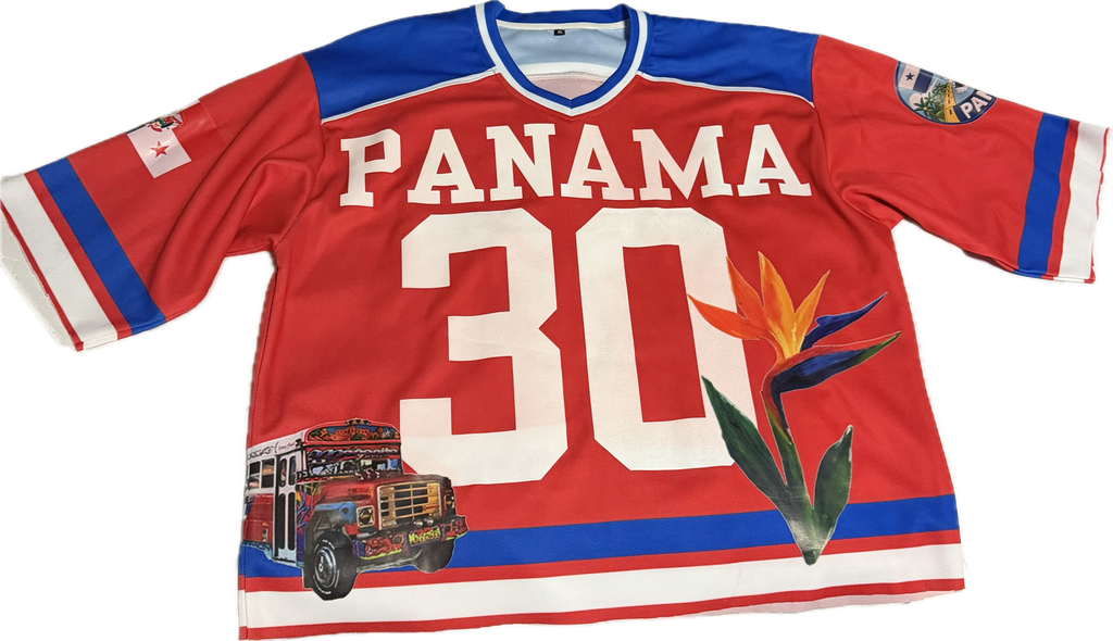 Red Panama custom jersey