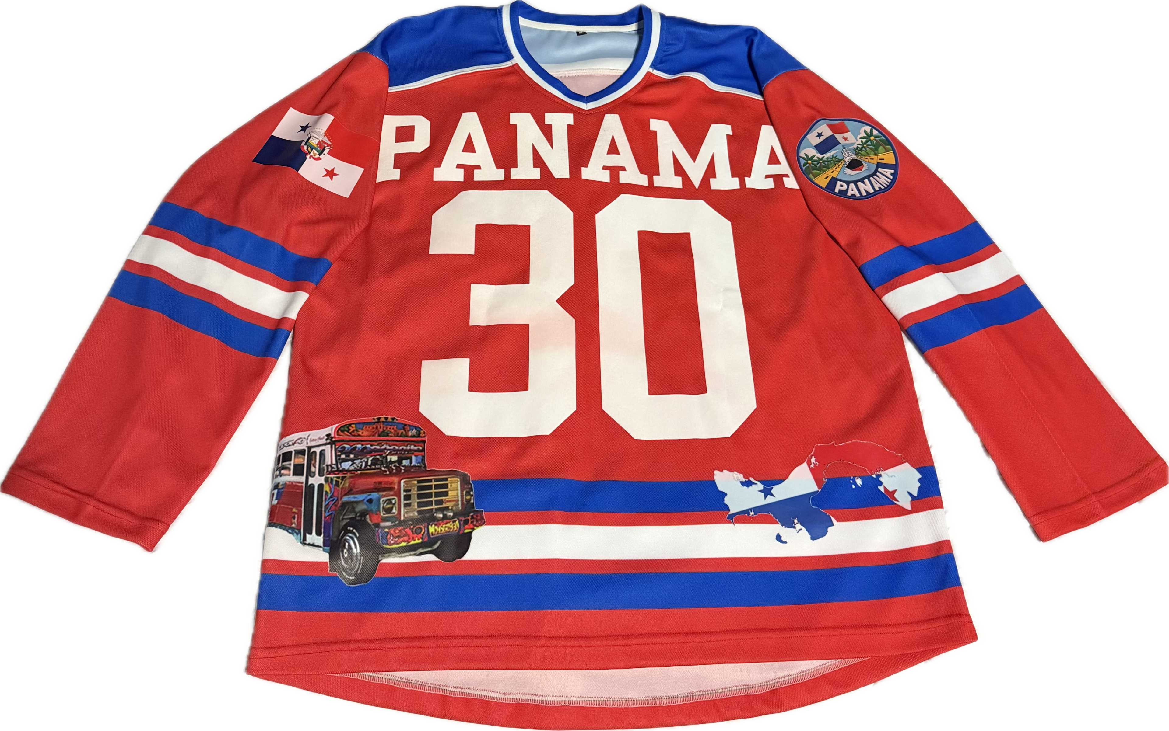 Red custom Panama jersey
