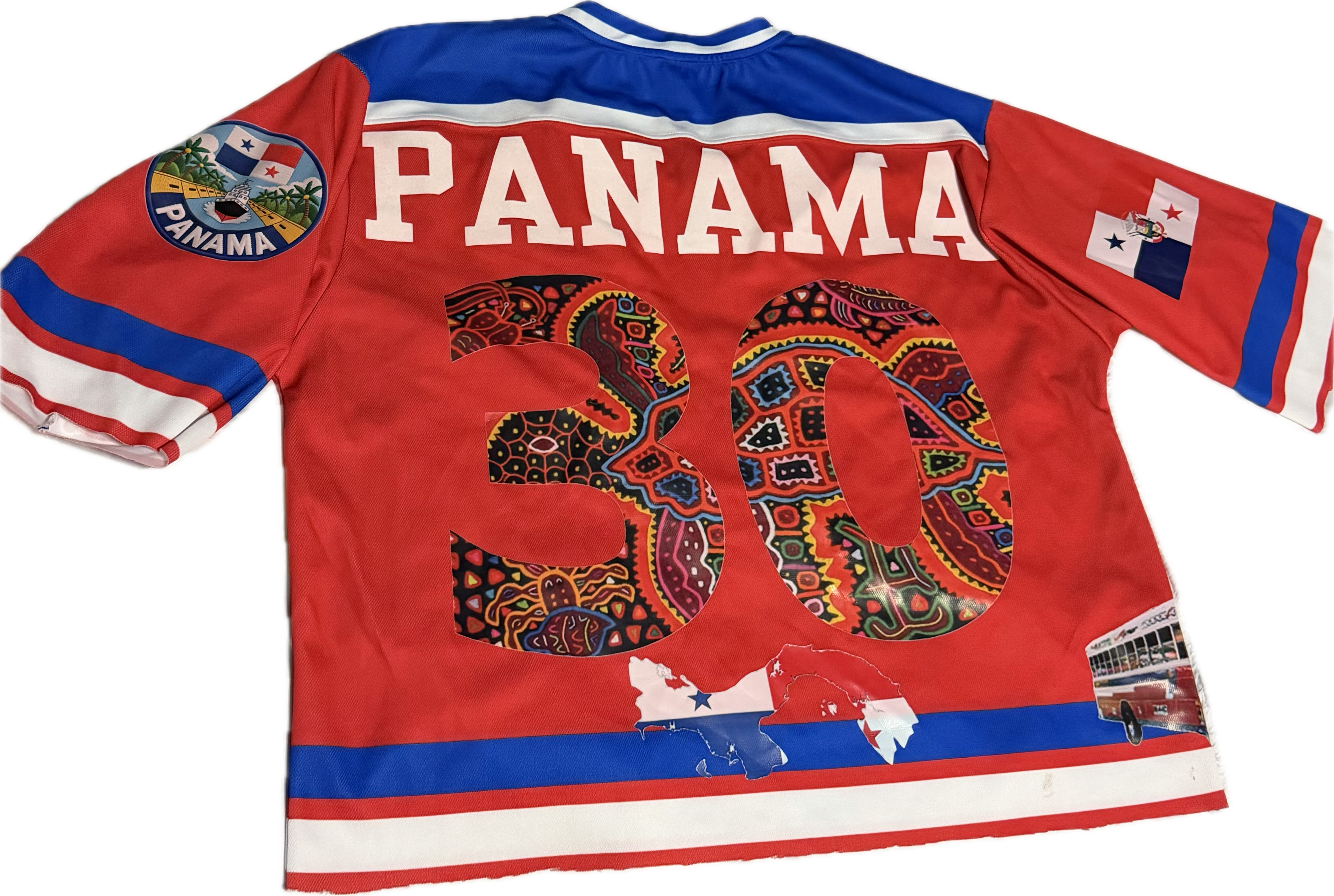 Red Panama custom jersey